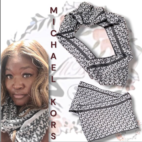 Michael kors Derby Gray and Coal Gray infinity Scarf. Excellent presentation! - Picture 1 of 7